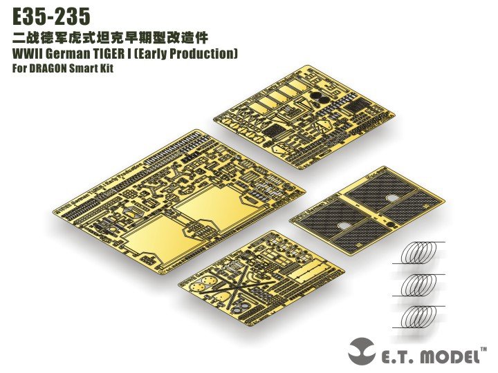 E.T. Model E35-235 WWII German TIGER I（Early Production）(For DRAGON Smart Kit) 1/35
