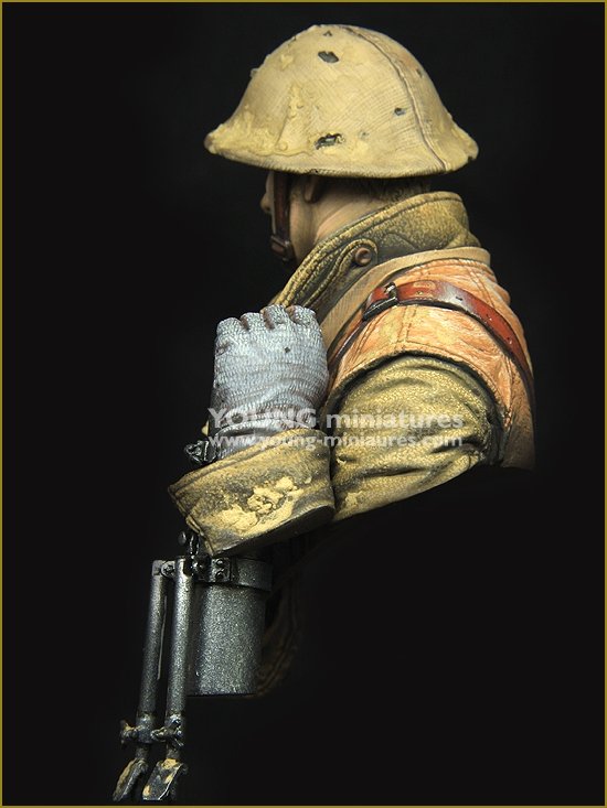 Young Miniatures YM1875 British LEWIS Gunner WWI 1/10 – imagen 4