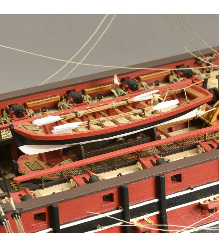 ARTESANIA LATINA 22901 Santisima Trinidad Trafalgar Ed. 1805 + figurki + miedziane poszycie 1/84