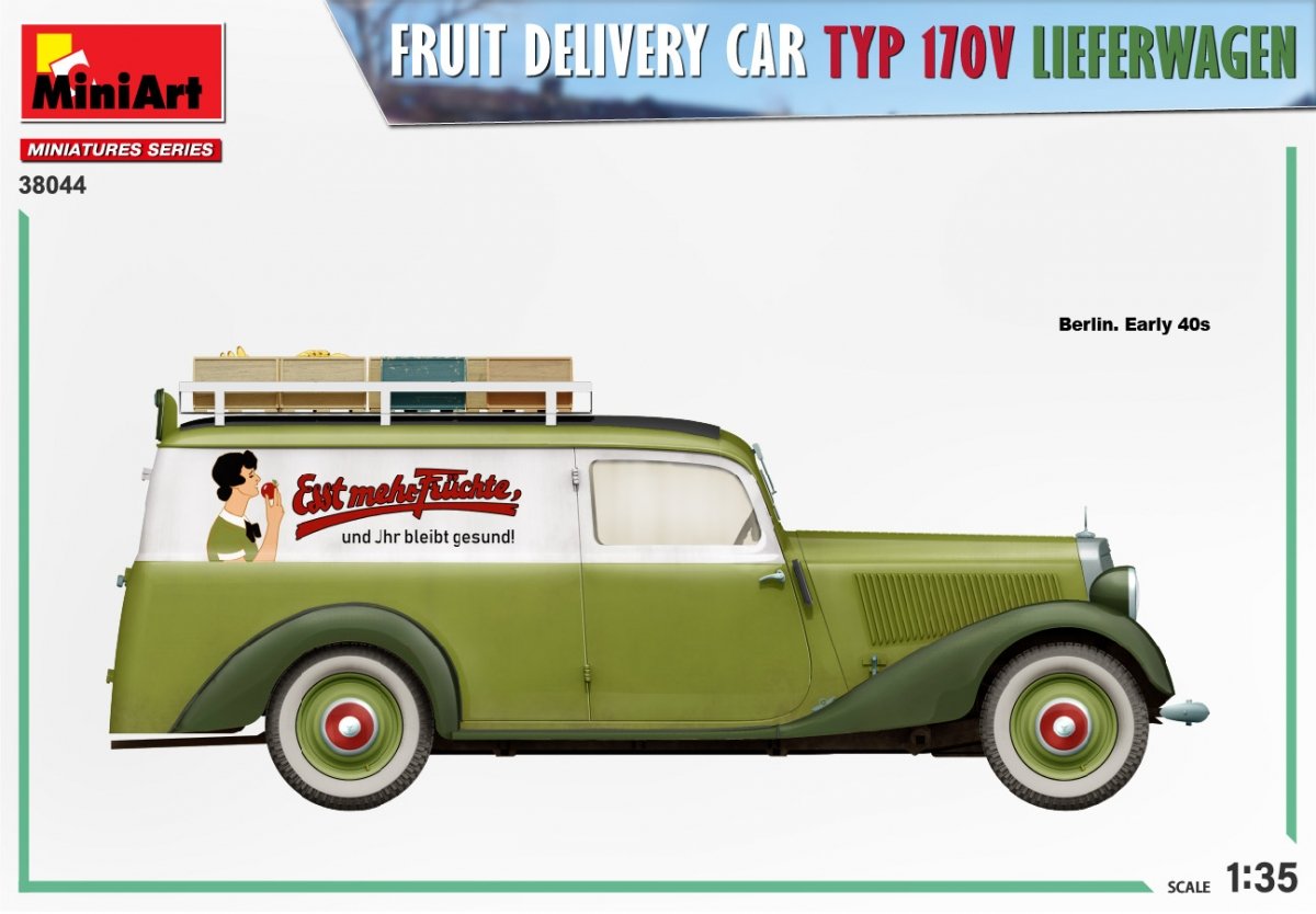 MiniArt 38044 FRUIT DELIVERY VAN TYP 170V LIEFERWAGEN 1/35 – imagen 4