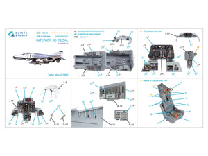 Quinta Studio QD+48449 F-4G late 3D-Printed &amp;amp; coloured Interior on decal paper (Zoukei Mura SWS) (with 3D-printed resin parts) 1/48 – imagen 3