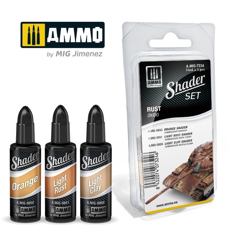 Munitions de Mig 7324 SHADER Set Rouille 3x10ml