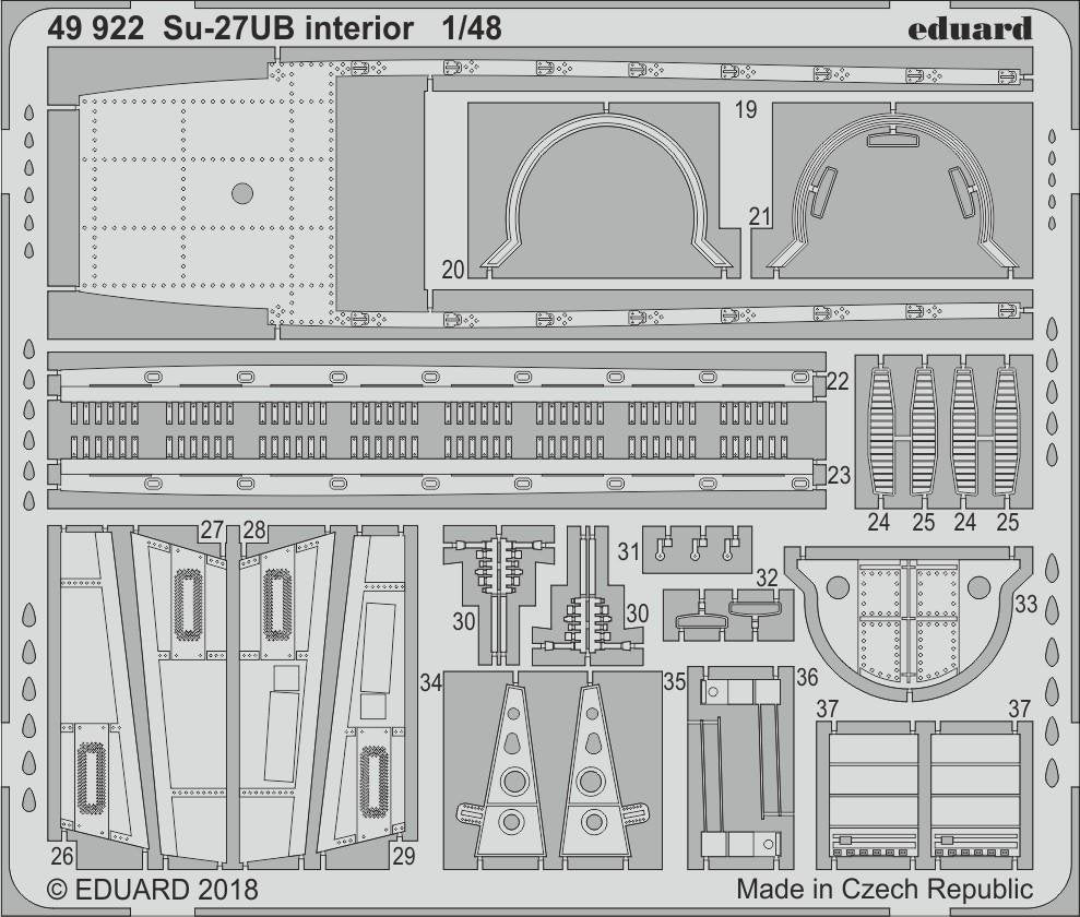 Eduard 49922 Su-27UB interior HOBBY BOSS 1/48 – Bild 2