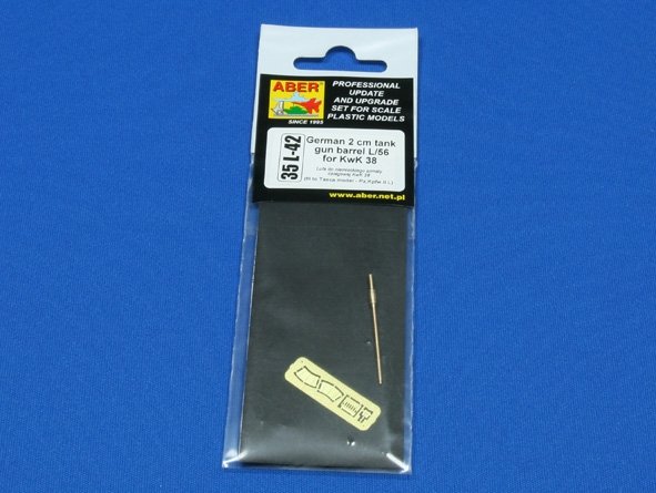 Aber 35L-042 German 2 cm tank gun barrel L/56 for KwK 38 1/35 – immagine 3
