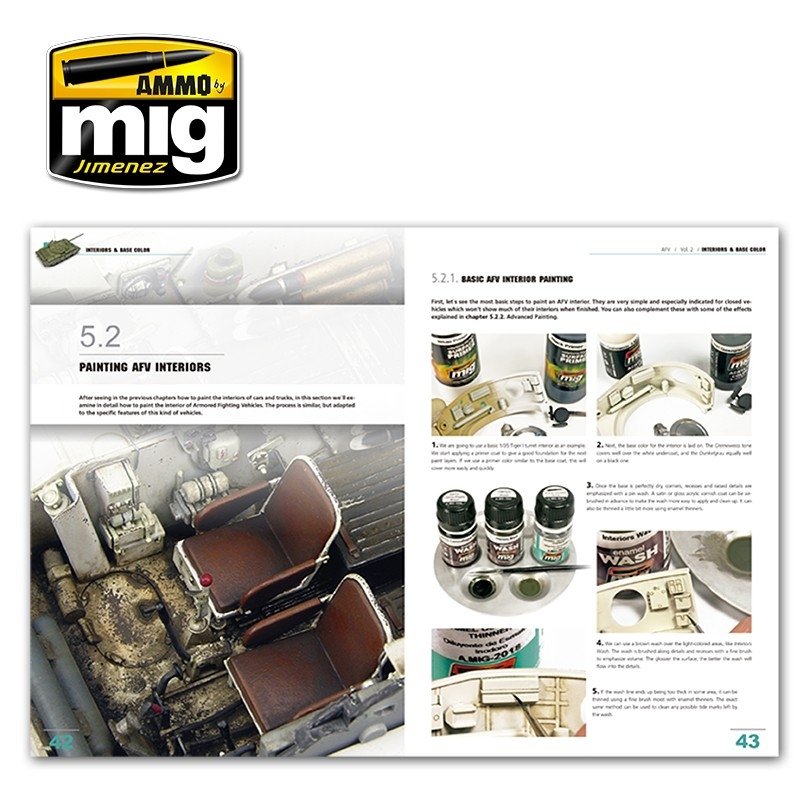 AMMO of Mig Jimenez 6151 ENCYCLOPEDIA OF ARMOUR MODELLING TECHNIQUES VOL. 2 – INTERIORS &amp;amp; BASE COLOR (English) – immagine 3