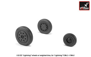 Armory Models AW32402 EE Lightning wheels w/ weighted tires, late 1/32 – immagine 2