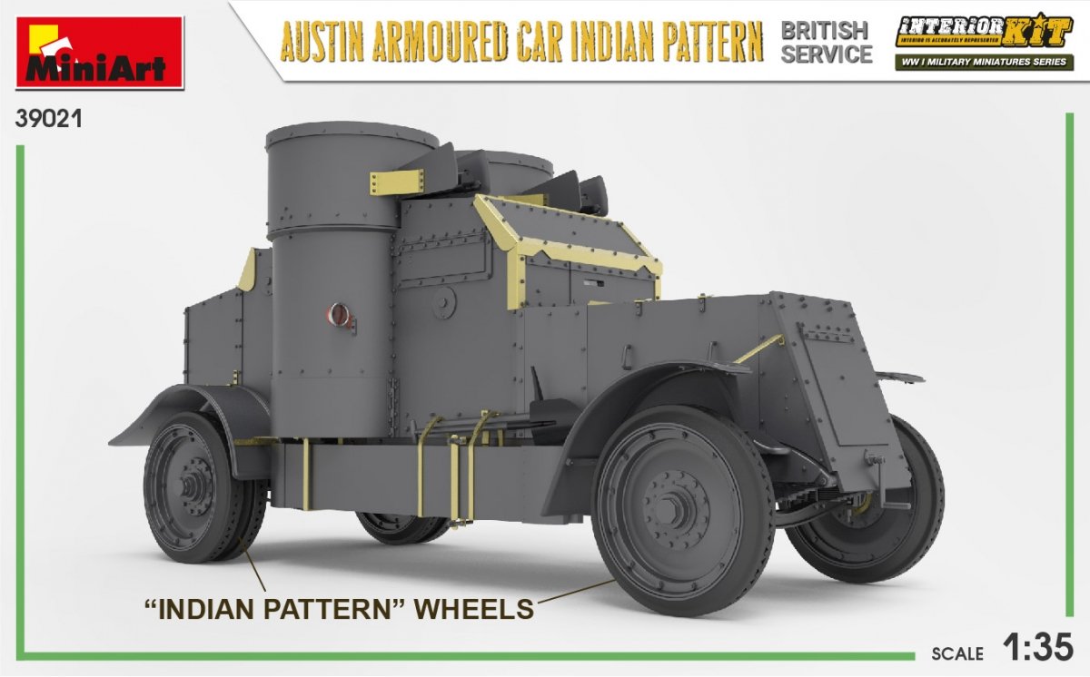 Miniart 39021 AUSTIN ARMOURED CAR INDIAN PATTERN. BRITISH SERVICE. INTERIOR KIT 1/35 – Bild 7