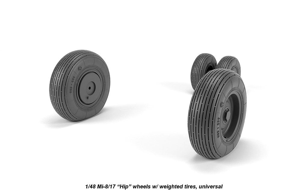 Armory Models AW48038 Mil Mi-8/17 Hip wheels w/ weighted tires 1/48 – zdjęcie 3
