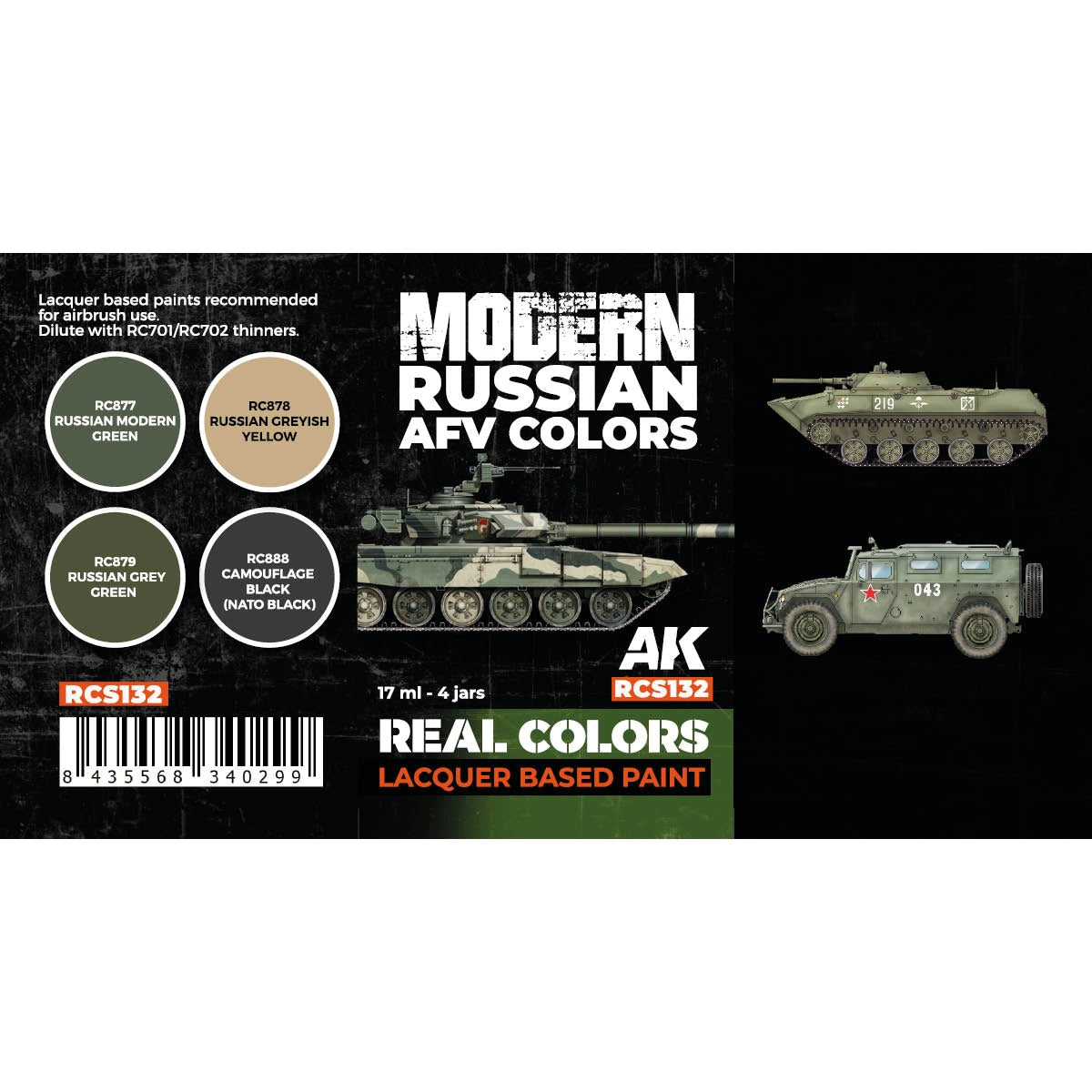 AK Interactive RCS132 Modern Russian AFV Colors 4x17ml – imagen 2