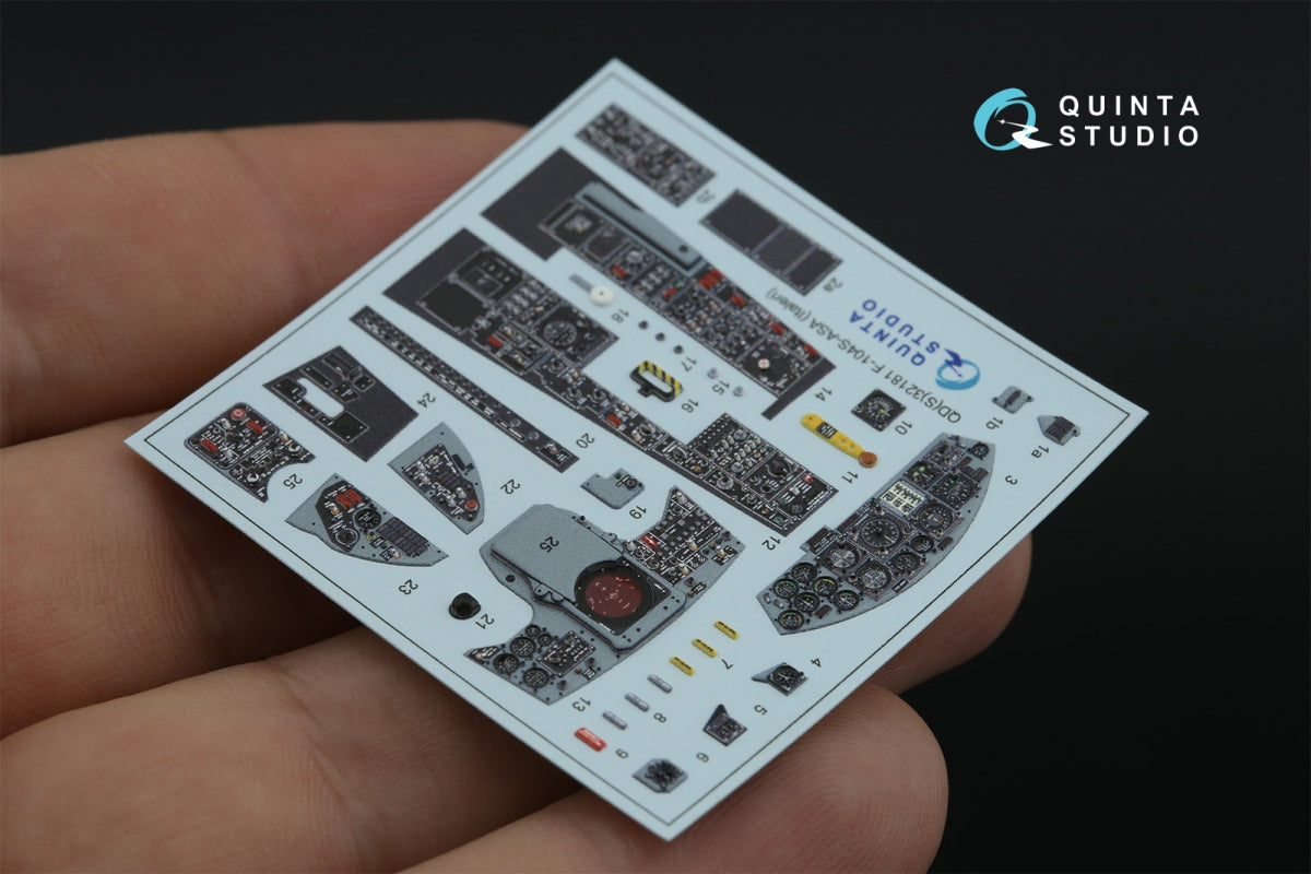 Quinta Studio QDS-32181 F-104S-ASA 3D-Printed coloured Interior on decal paper (Italeri) (small version) 1/32 – zdjęcie 8