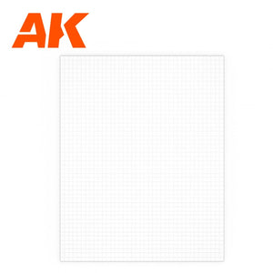 AK Interactive AK6579 BRIQUE DE PAVAGE CARRÉE GRANDE FEUILLE DE 5 MM / 0,196 245 X 195MM / 9,64 X 7,68 PO FEUILLE DE STYRÈNE TEXTURÉE – 1 UNITÉ