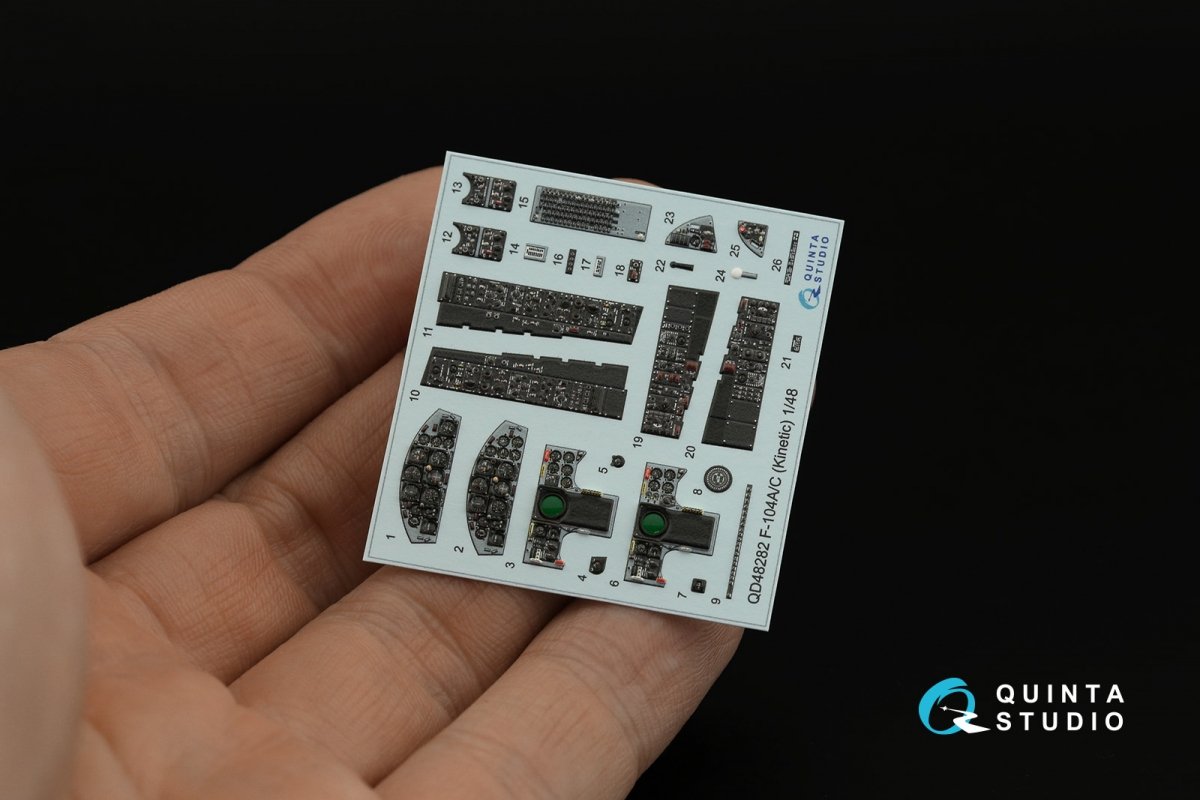 Quinta Studio QD48282 F-104A/С 3D-Printed &amp;amp; coloured Interior on decal paper (Kinetic) 1/48 – Bild 6