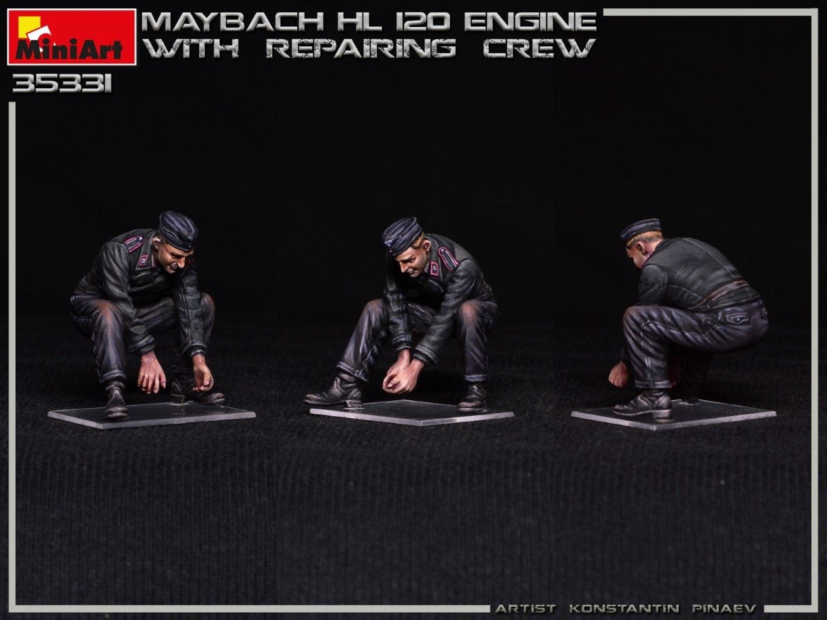 Miniart 35331 MAYBACH HL 120 ENGINE FOR PANZER III/IV FAMILY WITH REPAIR CREW 1/35 – Bild 8