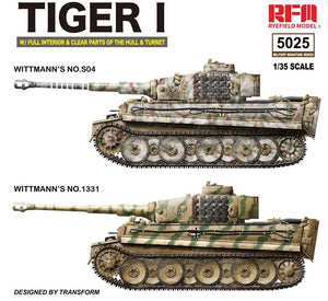 Rye Field Model 5025 German Tiger I Early Production Wittmann&amp;#39;s Tiger 504 FULL Interior 1/35 – immagine 2