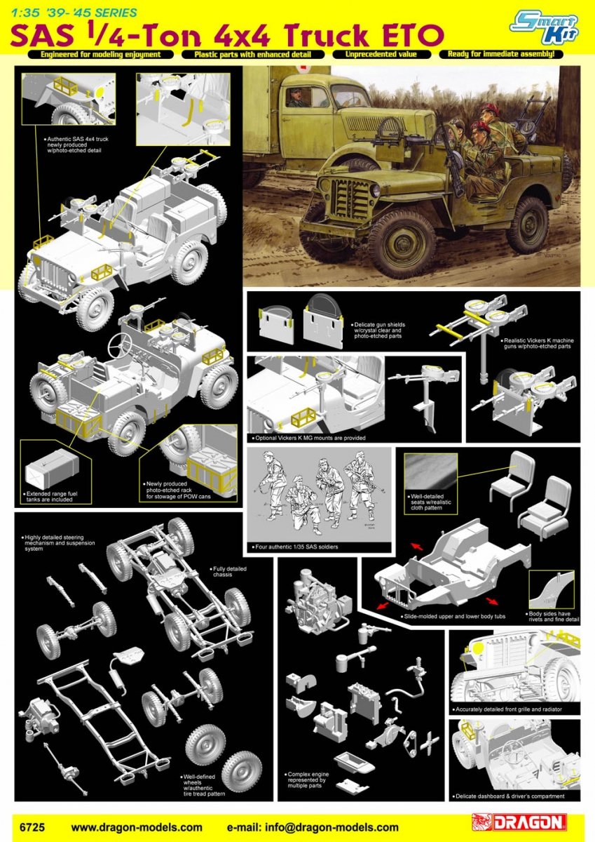 Camion Dragon 6725 SAS Raider 1/4 Ton 4x4 (1/35) – image 2