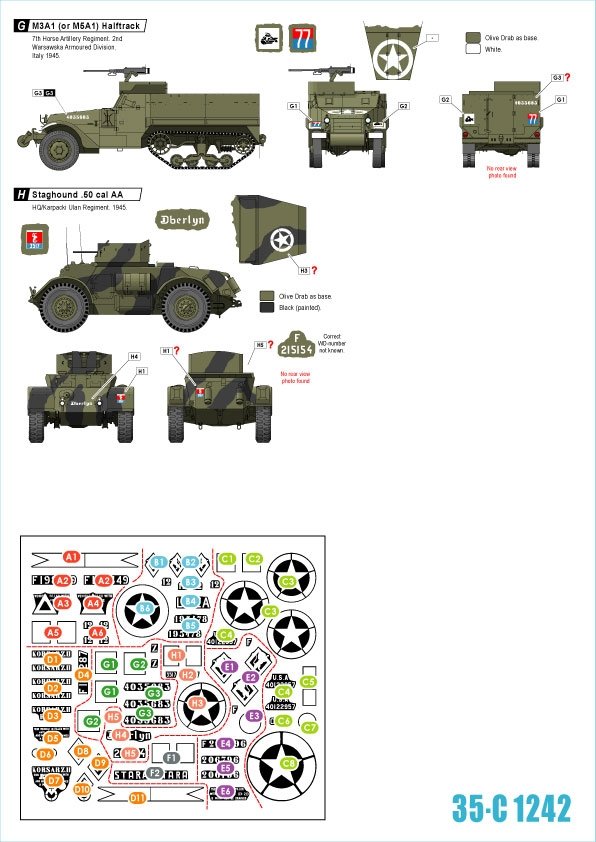 Star Decals 35-C1242 Polish Tanks in Italy 1943-45 # 3 1/35 – zdjęcie 2