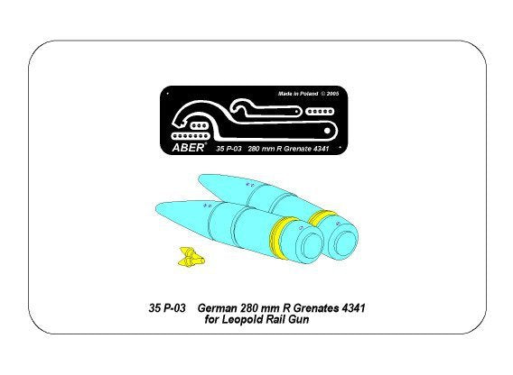 Aber 35P-03 Grenades R allemandes de 280 mm 4341 pour canon à rails Leopold – image 4