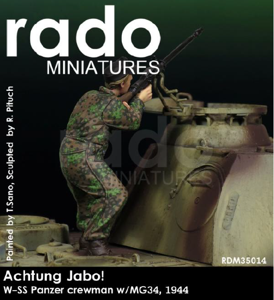 RADO Miniatures RDM35014 Achtung Jabo ! Membre d'équipage du W-SS Panzer avec MG34, 1944 (1/35)