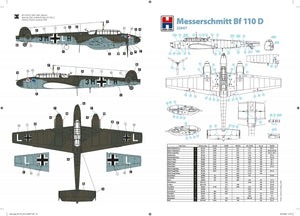 Hobby 2000 32007 Messerschmitt Bf 110 D ( Dragon + Cartograf + Mask ) 1/32 – immagine 5