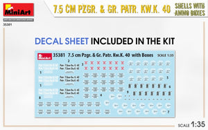 MiniArt 35381 7.5cm PzGr. &amp;amp; Gr. KwK 40 Shells w/ Ammo Boxes 1/35 – zdjęcie 3