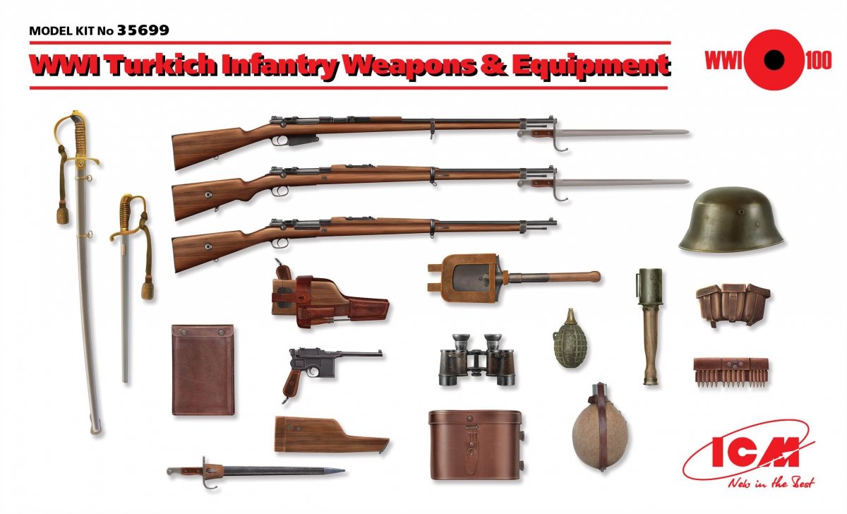 ICM 35699 WWI Turkich Infantry Weapons & Equipment 1/35