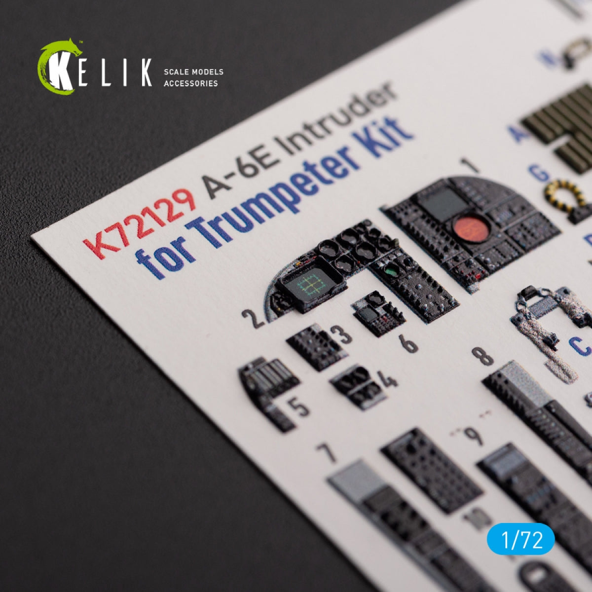 KELIK K72129 A-6E Intruder - interior 3D decals for Trumpeter kit 1/72 – zdjęcie 4