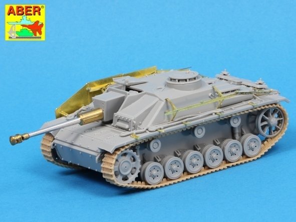 Aber 72L-60 Lufa do niemieckich dział pancernych StuG.III, Ausf.G wersja pośrednia / German StuK.40 L/48 7,5 cm Bartel with middle model muzzle brake for StuG. III Ausf.G middle 1/72 – zdjęcie 6