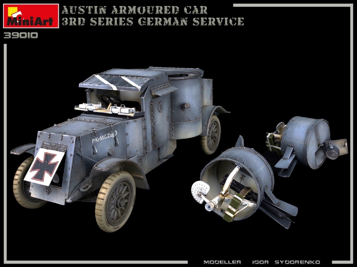 Miniart 39010 AUSTIN ARMOURED CAR 3rd SERIES: GERMAN, AUSTRO-HUNGARIAN, FINNISH SERVICE. INTERIOR KIT 1/35 – immagine 16
