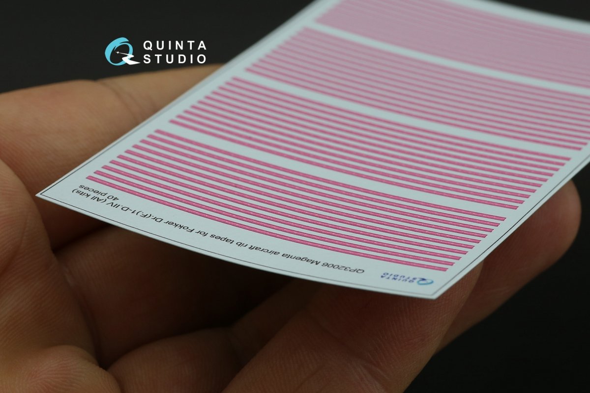 Quinta Studio QP32006 Magenta rib tapes Fokker Dr. (F.)I-D.VII (All kits) 1/32 – Bild 8