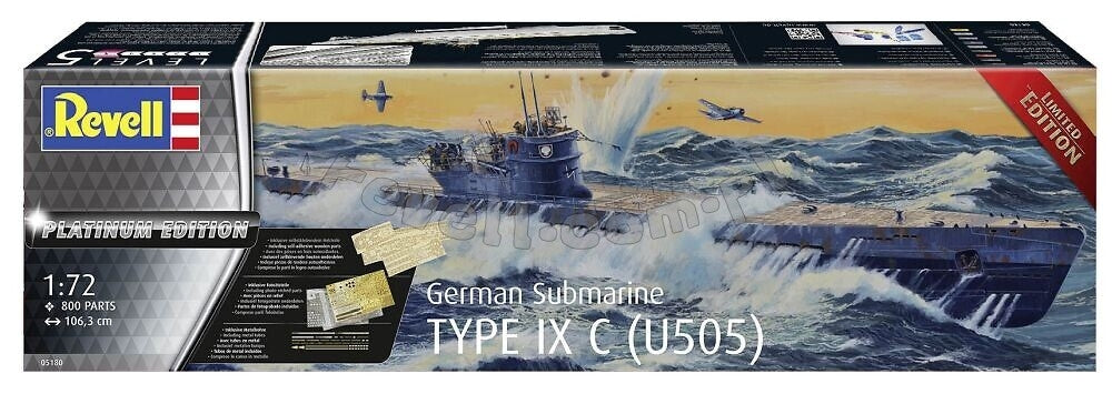 Revell 05180 German Submarine Type IX (U505) - Limited Edition 1/72