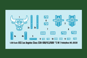 Hobby Boss 83530 USS Los Angeles Class SSN-688/VLS/688I 3 in1 1/350 – immagine 4