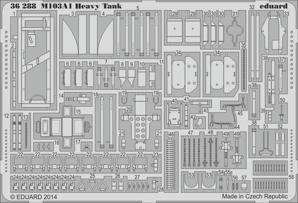 Eduard 36288 M103A1 Char lourd DRAGON 1/35