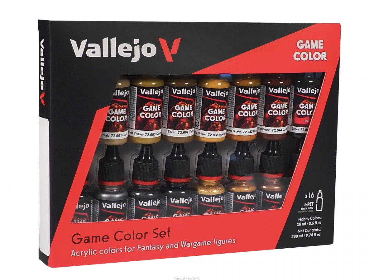 Vallejo 72189 Game Color Set Leather Metal 16x18ml