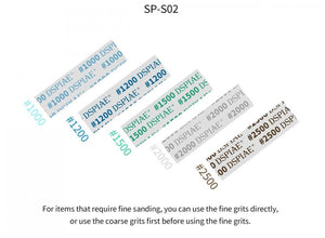 DSPIAE SP-S02 Adhesive Sanding Paper Sets 1000-2500, 100 pcs per Set
