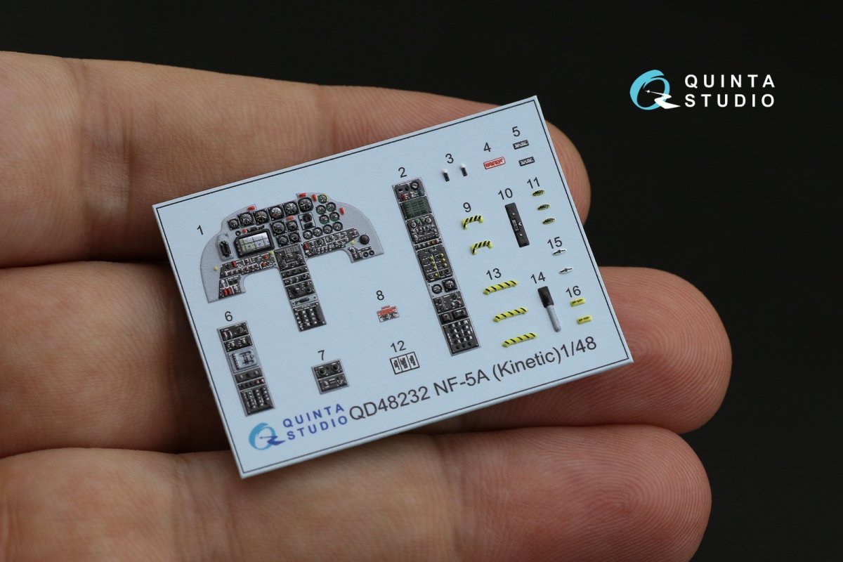 Quinta Studio QD48232 NF-5A 3D-Printed &amp;amp; coloured Interior on decal paper (Kinetic) 1/48 – Bild 10