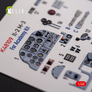 KELIK K48109 IL-2M3 - interior 3D decals for Academy/Accurate Miniatures kit 1/48 – image 2