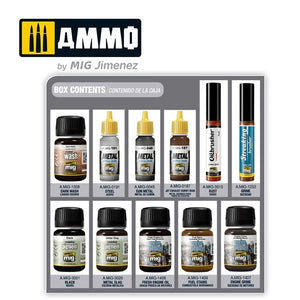 MUNITIONS du Mig Jimenez 7804 SUPER PACK. INTEMPÉRIES POUR MOTEURS. EFFETS POUR MOTEURS – image 2