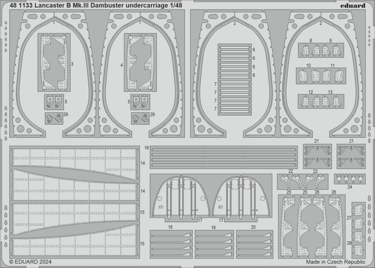 Eduard 481133 Lancaster B Mk. III Dambuster undercarriage HONG KONG MODELS 1/48