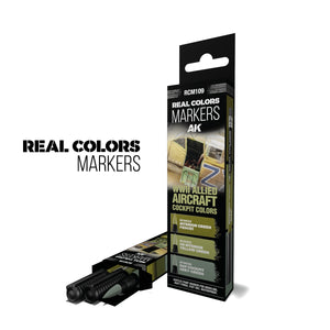 AK Interactive RCM109 WWII ALLIED AIRCRAFT COCKPIT COLORS – RC MARKERS SET RCM022 RCM023 RCM028 – immagine 2