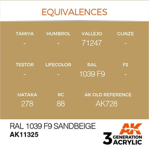 AK Interactive AK11325 RAL 1039 F9 Sandbeige 17ml – Bild 3