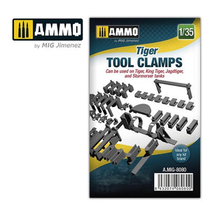 AMMO of Mig Jimenez 8080 Tiger tool clamps ( Tiger, King Tiger, Jagdtiger, and Sturmmörser ) 1/35