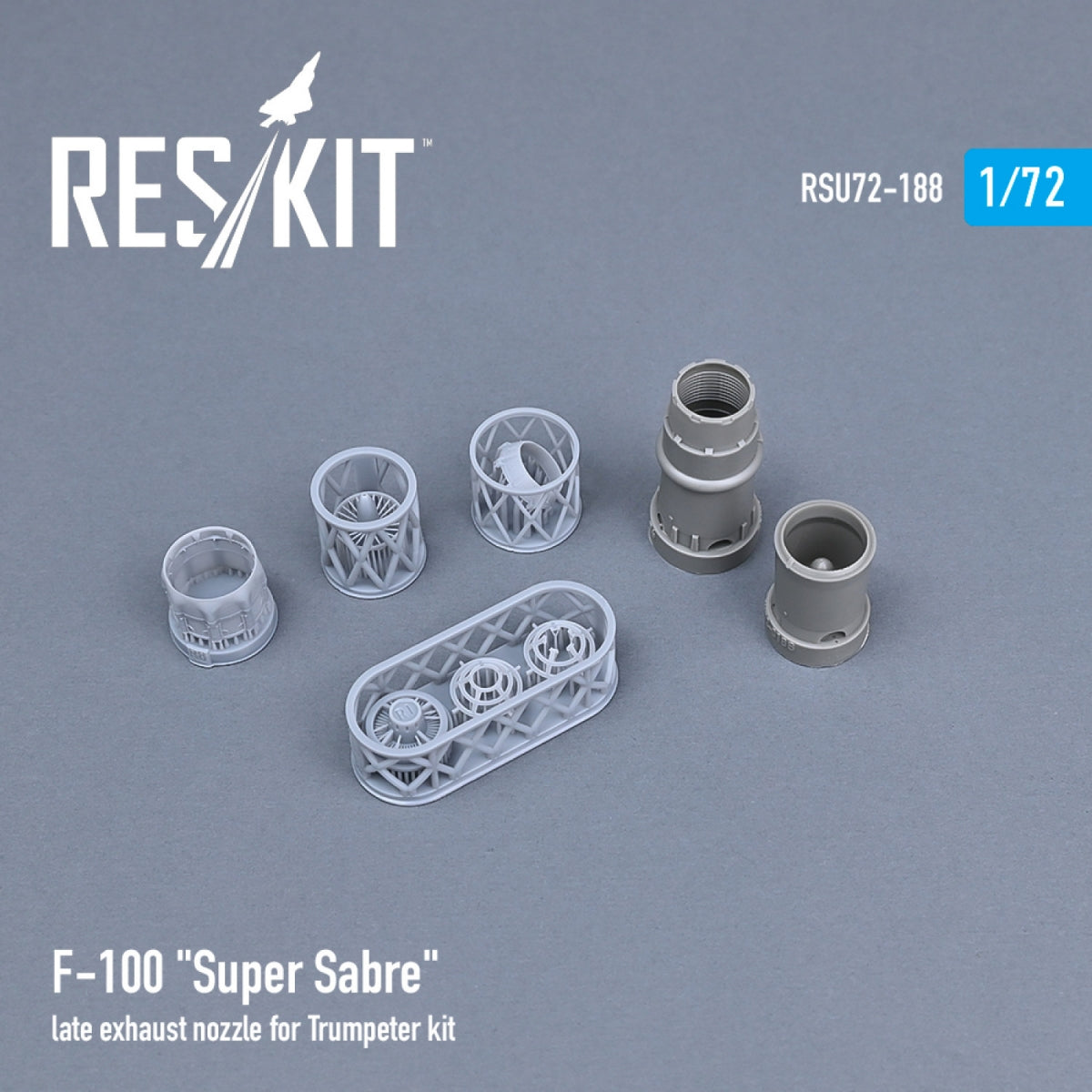 RESKIT RSU72-0188 F-100 &amp;quot;SUPER SABRE&amp;quot; LATE EXHAUST NOZZLE FOR TRUMPETER KIT 1/72 – zdjęcie 3