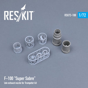 RESKIT RSU72-0188 F-100 &amp;quot;SUPER SABRE&amp;quot; LATE EXHAUST NOZZLE FOR TRUMPETER KIT 1/72 – zdjęcie 3