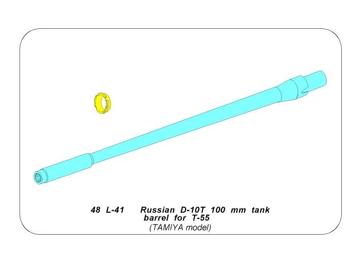 Canon Aber 48L-41 de 100 mm pour char russe D-10T T-55, compatible avec la maquette Tamiya : 32571 ; échelle 1/48 – image 3