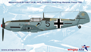 Wingsy Kits D5-07 German WWII Fighter MESSERSCHMITT Bf 109 E-1 1/48 – immagine 16