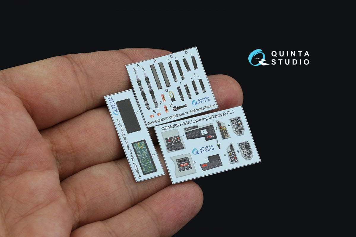 Intérieur imprimé en 3D et coloré sur papier décalcomanie Quinta Studio QD48288 F-35A (Tamiya) 1/48 – image 4