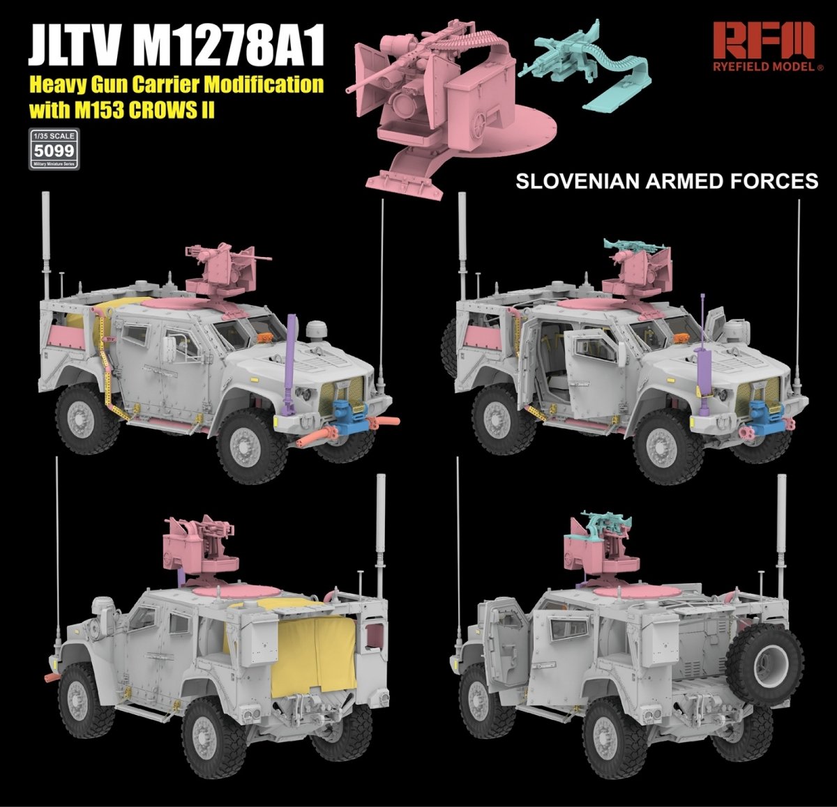 Rye Field Model 5099 JLTV M1278A1Heavy Gun Carrier Modificationwith M153 CROWS II 1/35 – immagine 3