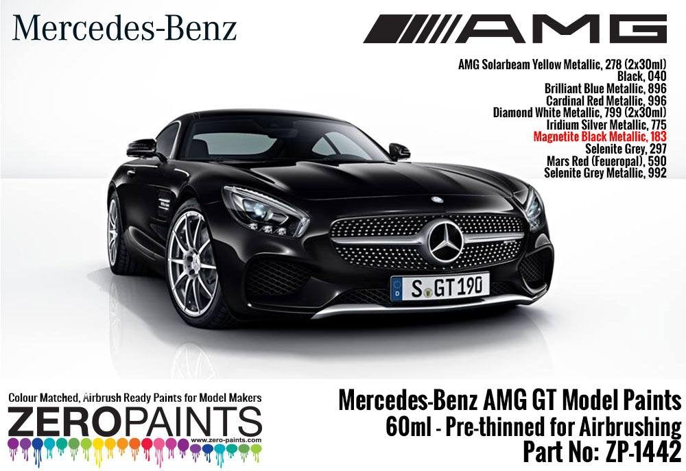 Peinture Zero Paints ZP-1442-MAGNETITE Mercedes-AMG GT Noir Magnétite Métallisé 60 ml