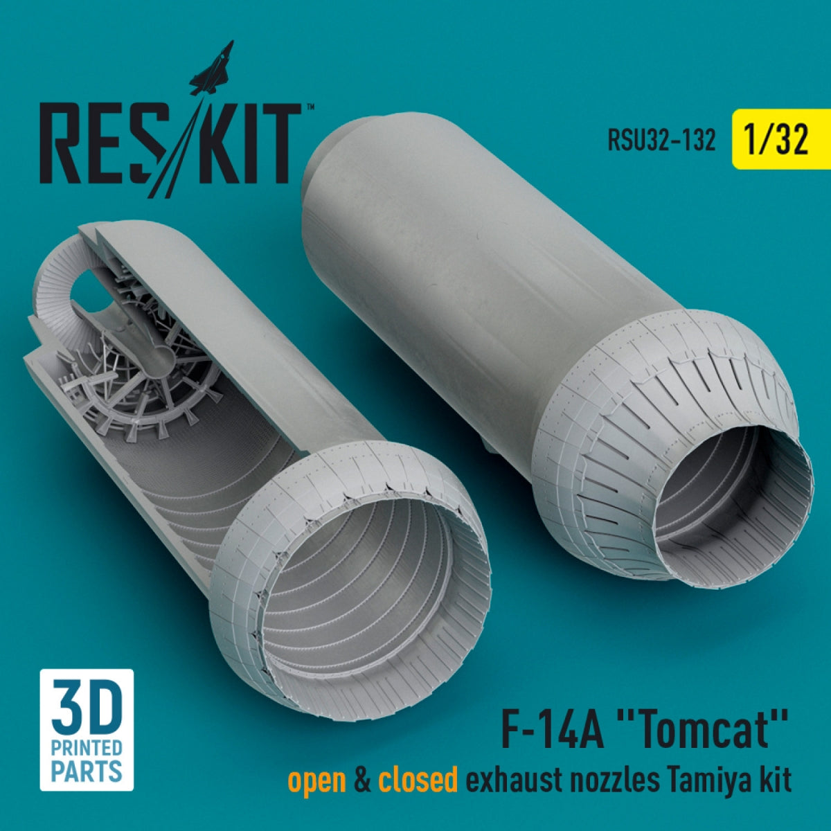 RESKIT RSU32-0132 F-14A "Tomcat" open & closed exhaust nozzles Tamiya kit (3D Printed) 1/32