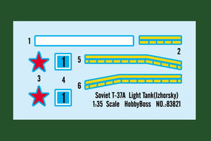 Hobby Boss 83821 Soviet T-37A Light Tank (Izhorsky) 1/35 – Bild 3